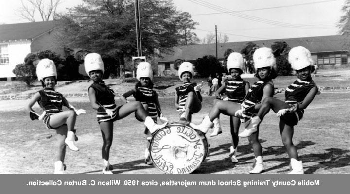 Mobile County Training School Drum Majorettes circa 1950