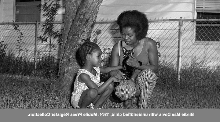 Birdie Mae Davis with unidentified child, 1974